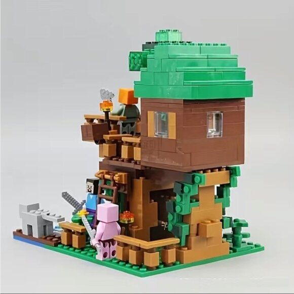 Minecraft Mini Tree House Minifigure Building Blocks Set - Picture 4 of 4